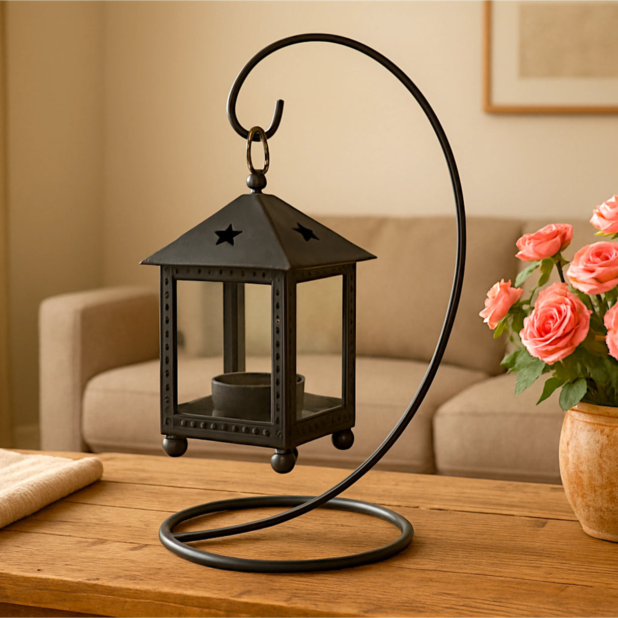 decorative metal hanging lantern black china