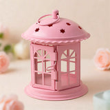 decorative metal hanging lantern pink china