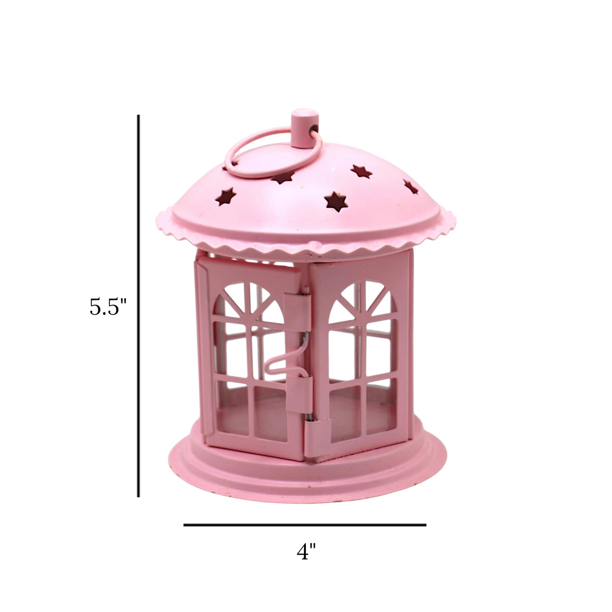 decorative metal hanging lantern pink china