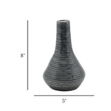 ceramic vase surahi grey 8"x5" china