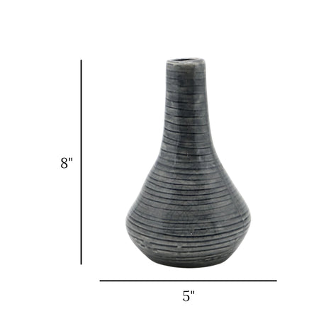 ceramic vase surahi grey 8"x5" china