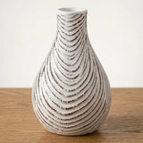 ceramic vase textured grey 8"x5" china