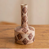 decorative ceramic vase geometric pattern 9"x5" china
