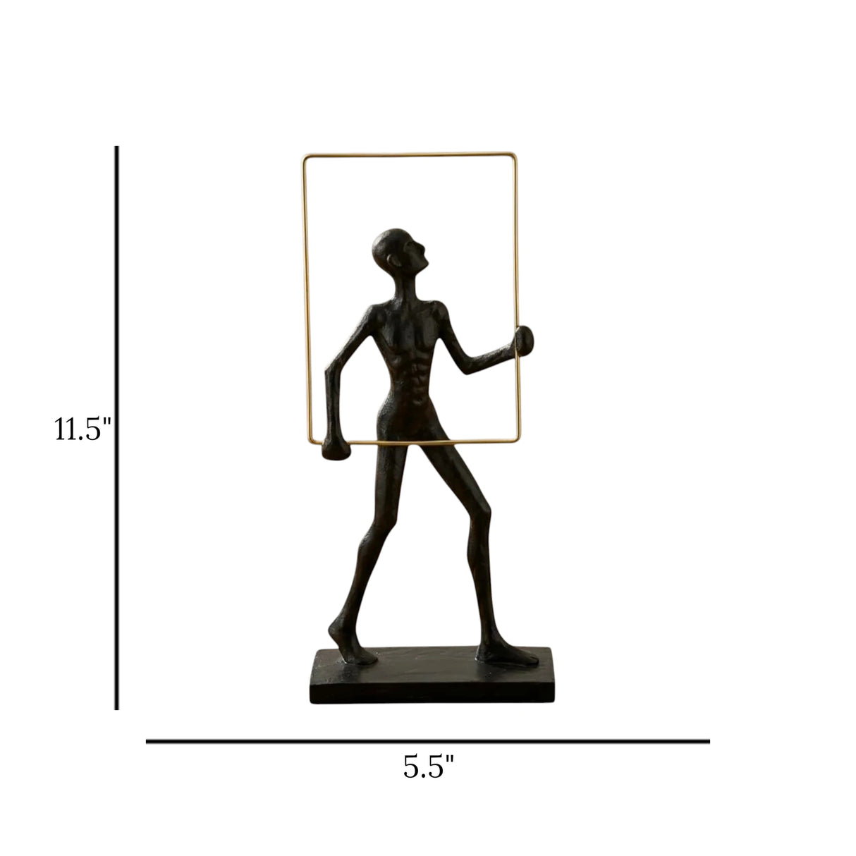 statue housopia frame black 11.5"x5.5" china