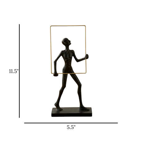 statue housopia frame black 11.5"x5.5" china