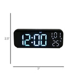 table clock digital rectangle black 2.5x7 china