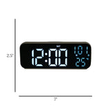 table clock digital rectangle white 2.5x7 china