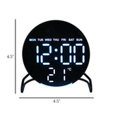 table clock digital round black 4.5x4.5 china