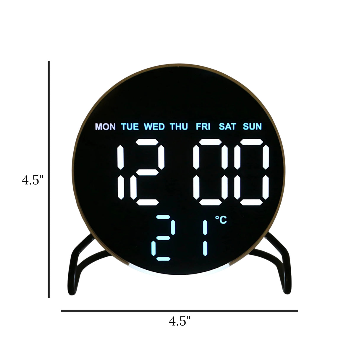 table clock digital round white 4.5x4.5 china