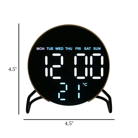 table clock digital round white 4.5x4.5 china