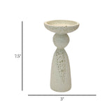 decorative candle holder resin white color 7.5"x3" china
