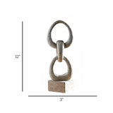 decorative statue stone chain grey 12''x3'' china