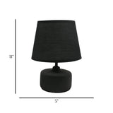 ceramic table lamp black china
