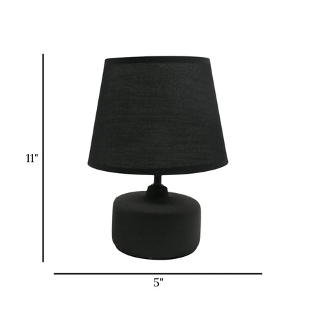 ceramic table lamp black 11x5 china