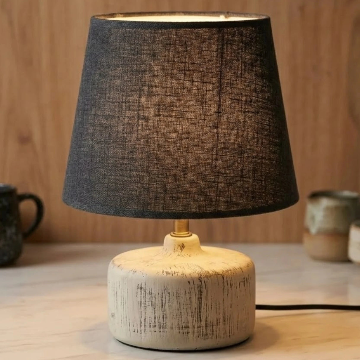 ceramic table lamp off white 11x5 china