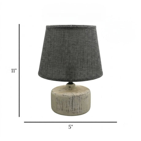 ceramic table lamp off white 11''x5'' china