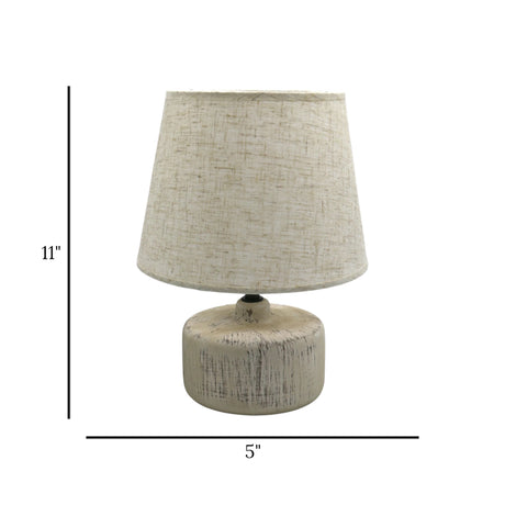 ceramic table lamp off white 11x5 china