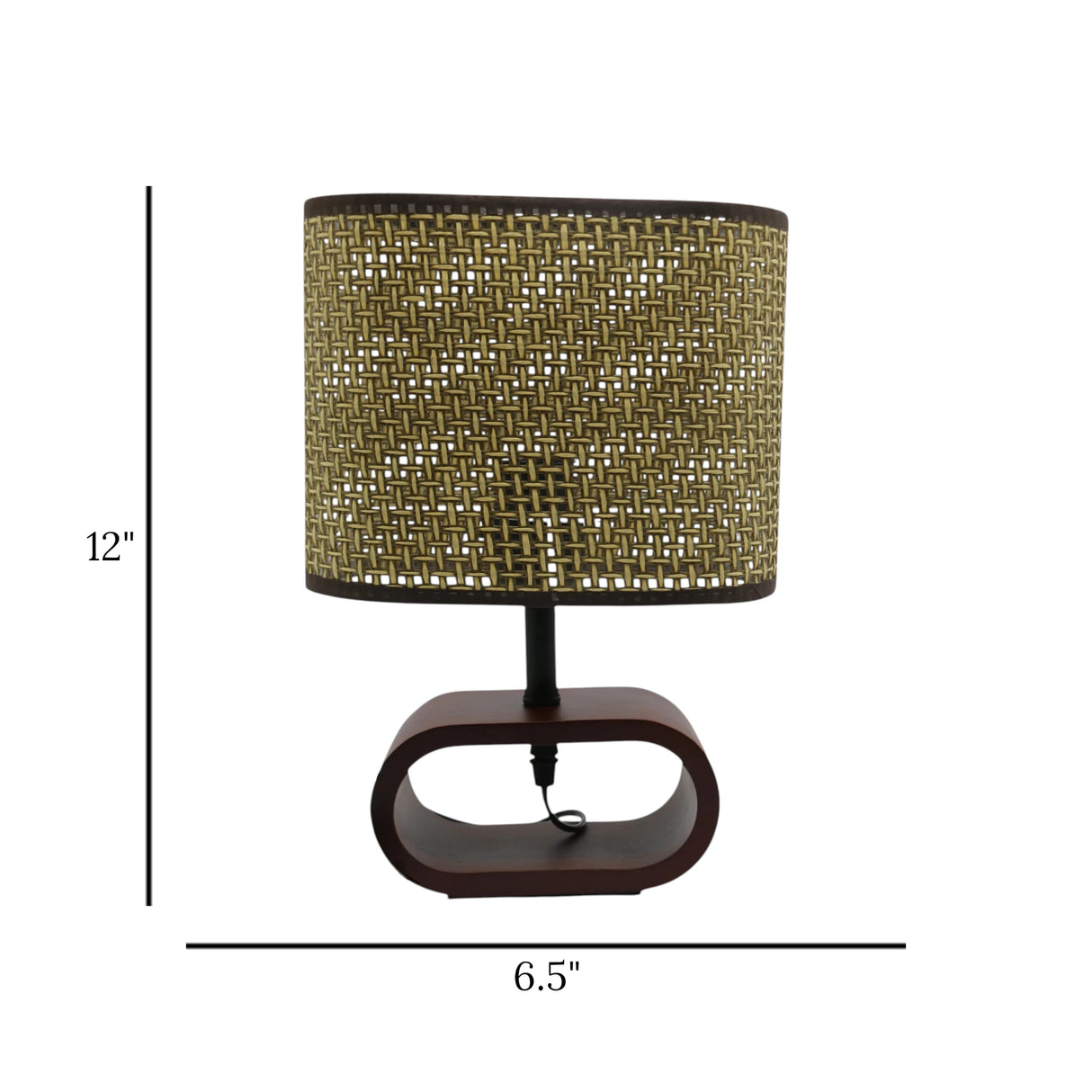 wooden table lamp golden & browm 12x6.5 china
