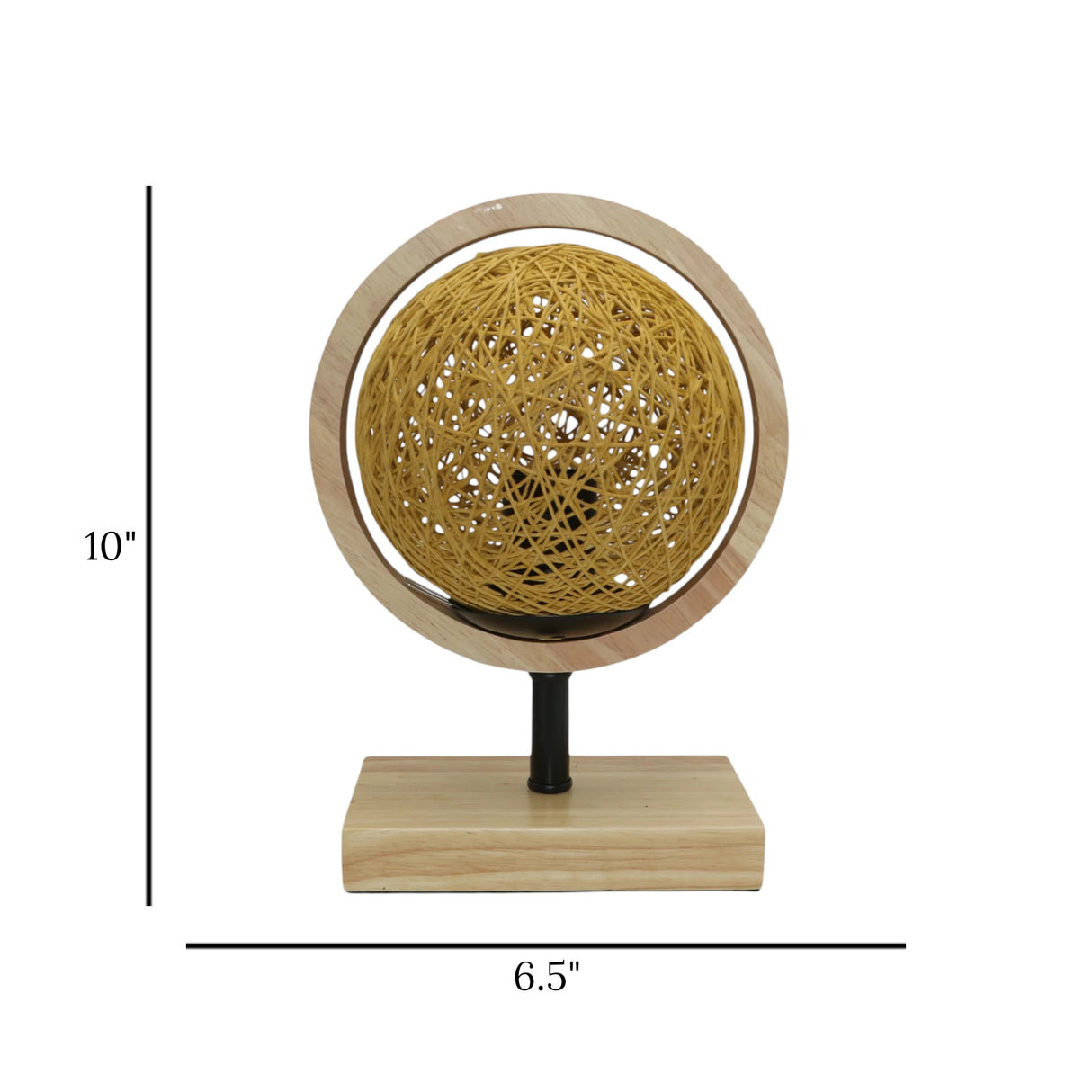 wooden table lamp global yellow 10x6.5 china