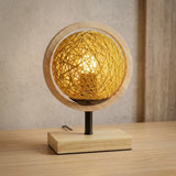 wooden table lamp global yellow 10x6.5 china