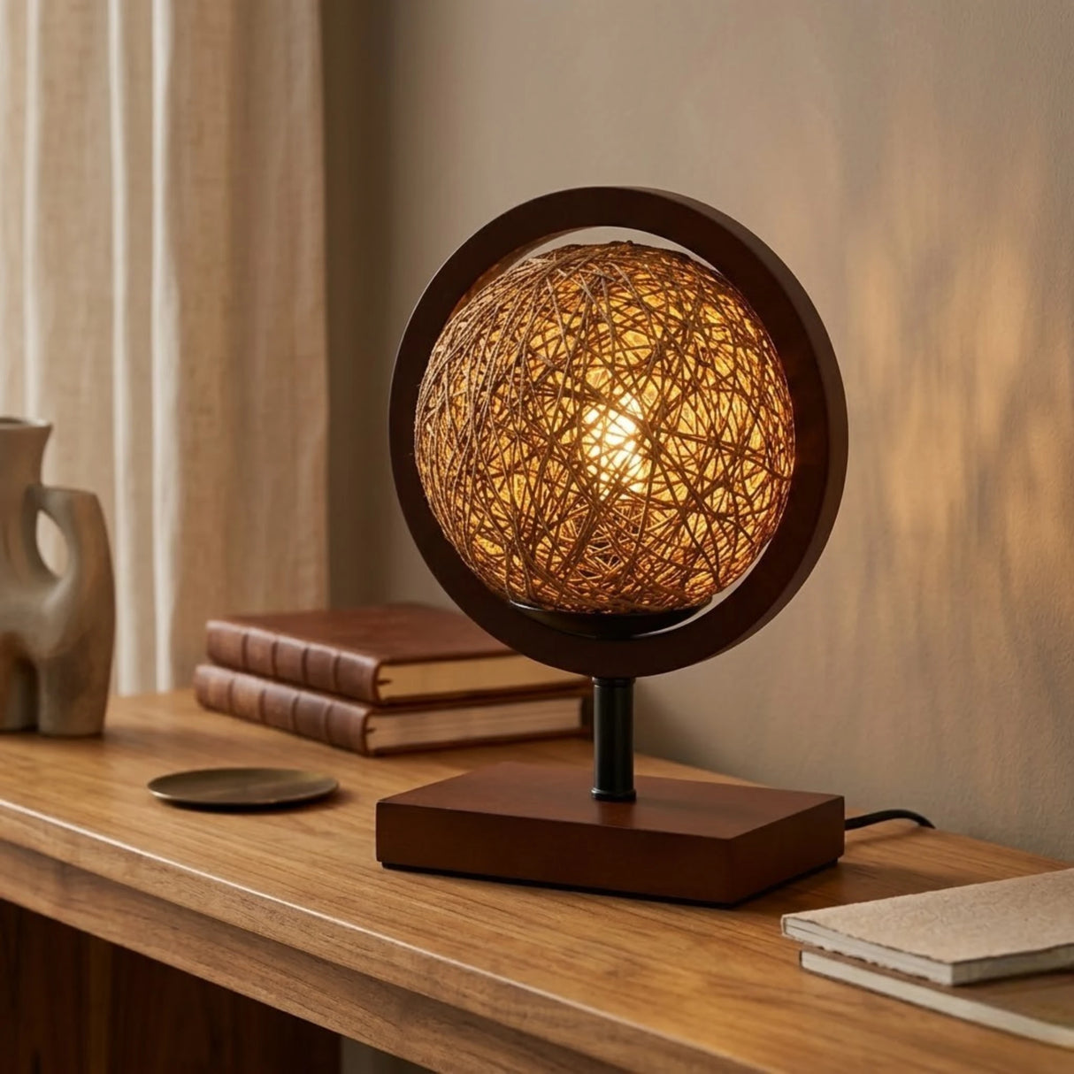 wooden table lamp global brown china