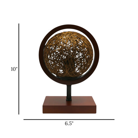 wooden table lamp global brown 10x6.5 china