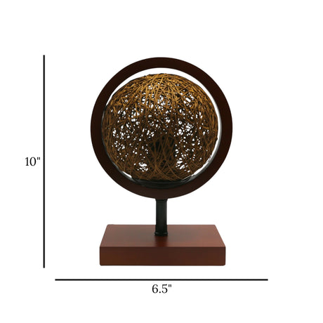 wooden table lamp global dark brown 10x6.5 china