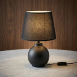 ceramic table lamp black china