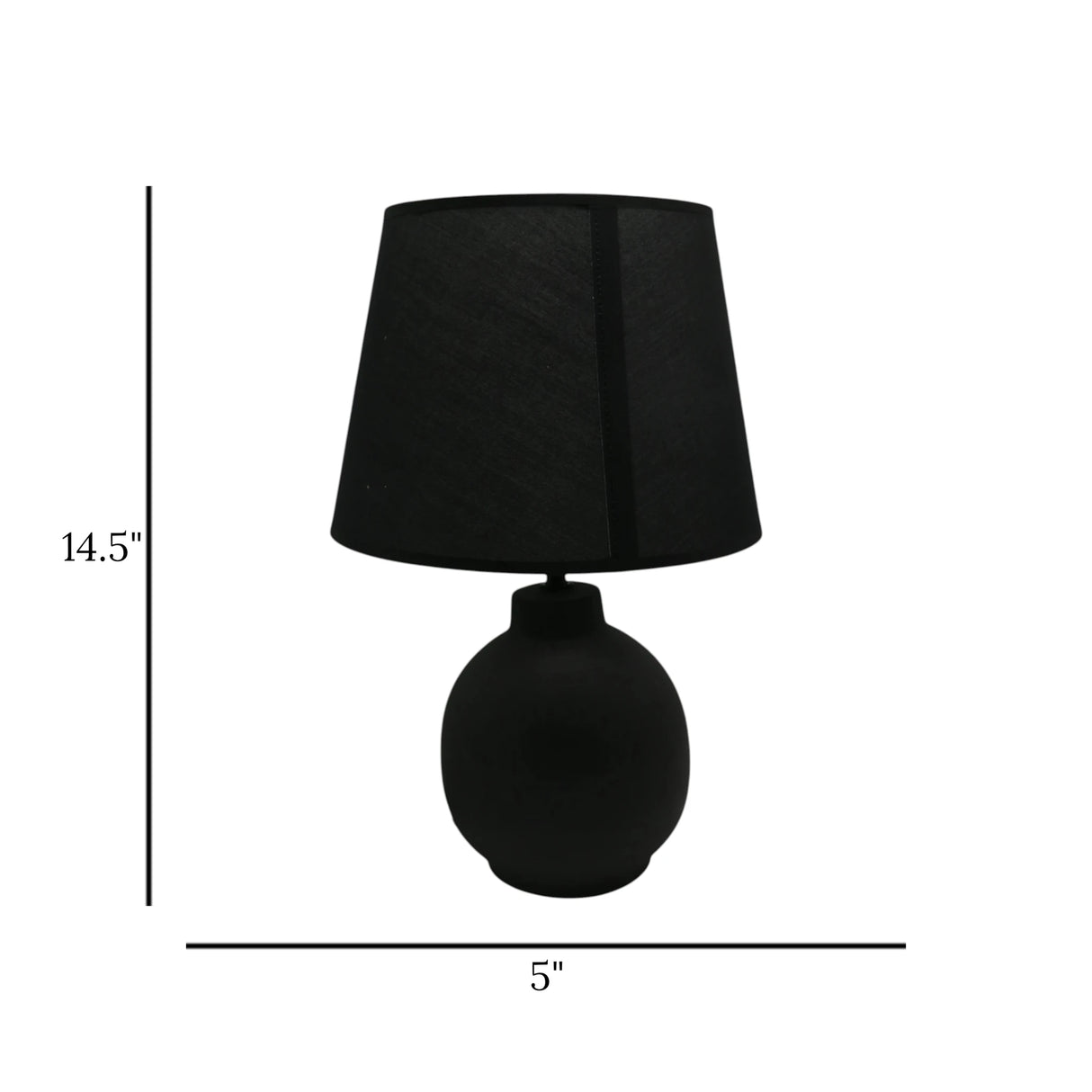ceramic table lamp black china