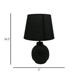 ceramic table lamp black china