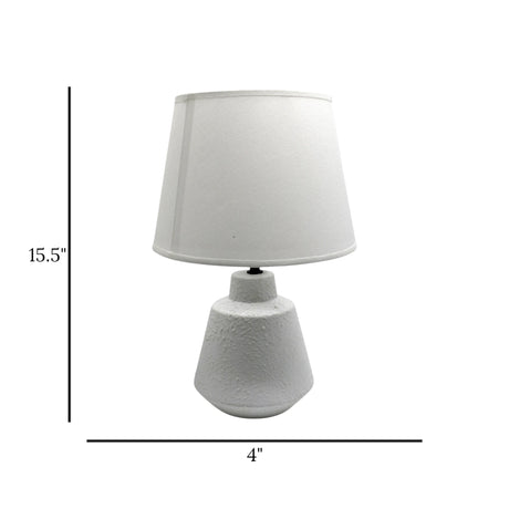 ceramic table lamp white 15.5x4 china
