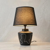 ceramic table lamp black china