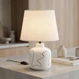 ceramic table lamp white china