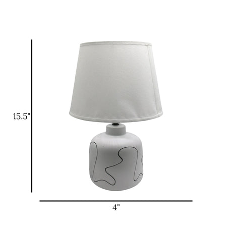 ceramic table lamp white 15.5x4 china