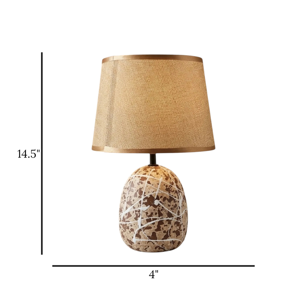 ceramic table lamp brown china