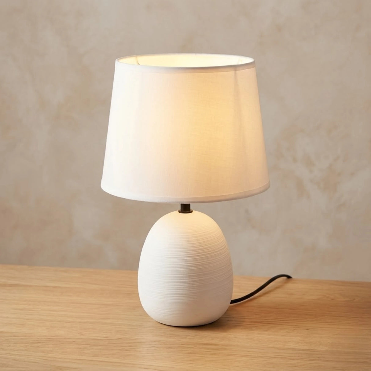 ceramic table lamp white china