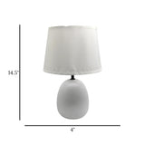 ceramic table lamp white china