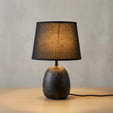 ceramic table lamp black china