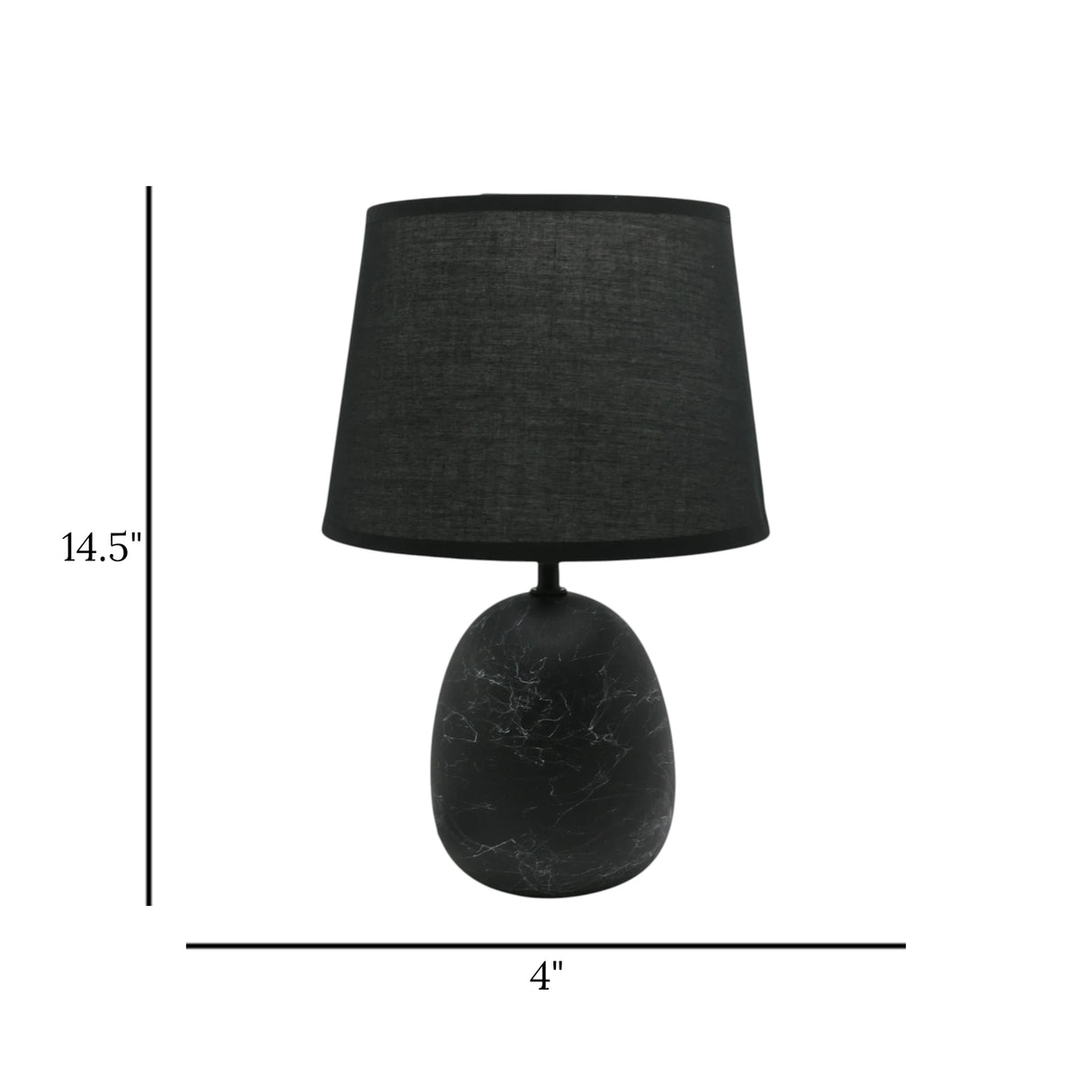 ceramic table lamp black china