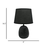 ceramic table lamp black china