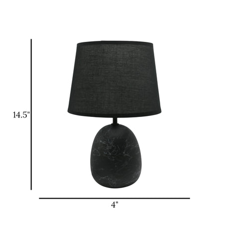 ceramic table lamp black 14x4 china