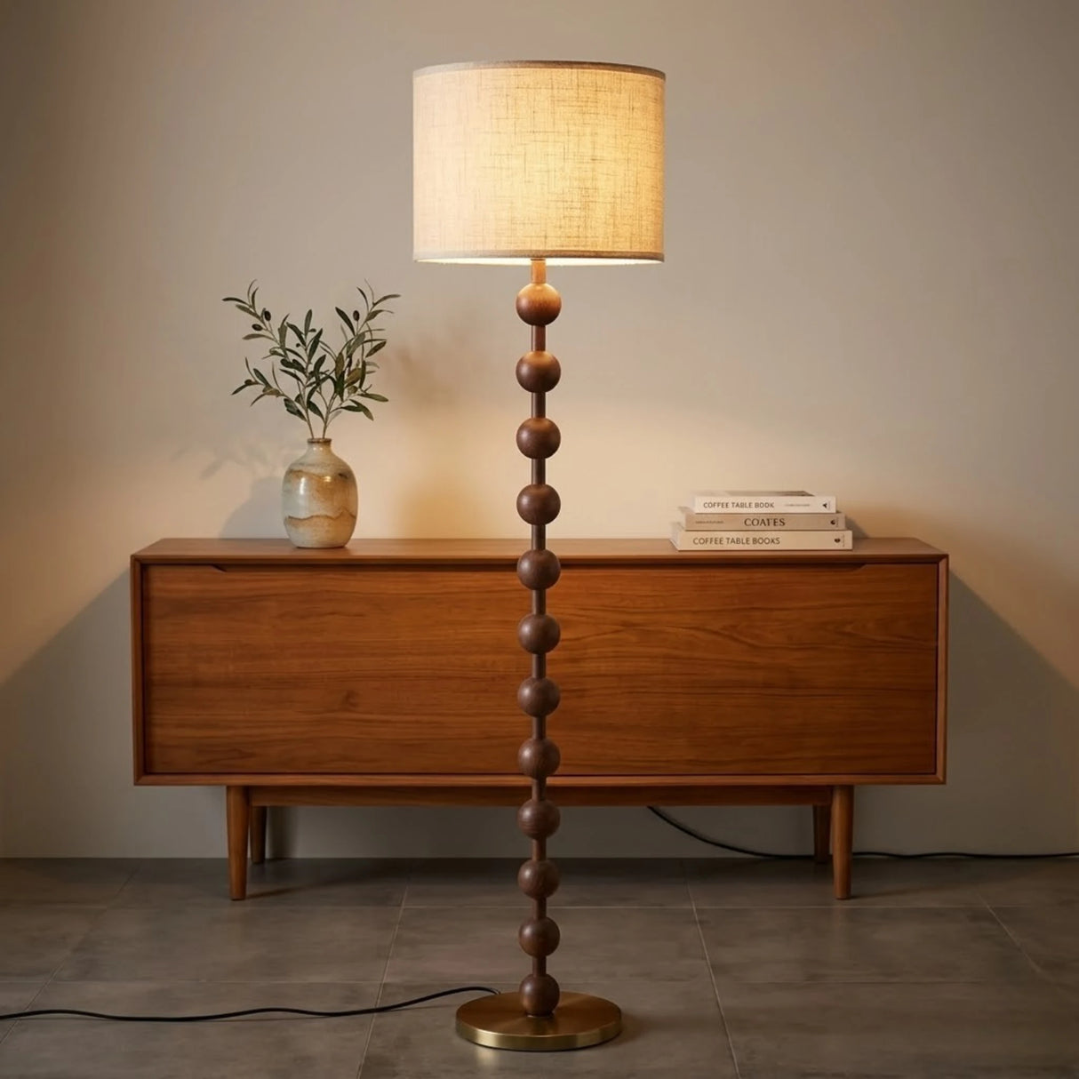 metal floor lamp 12 balls brown 61''x15'' china