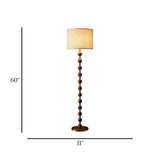 metal floor lamp 12 balls brown 61''x15'' china