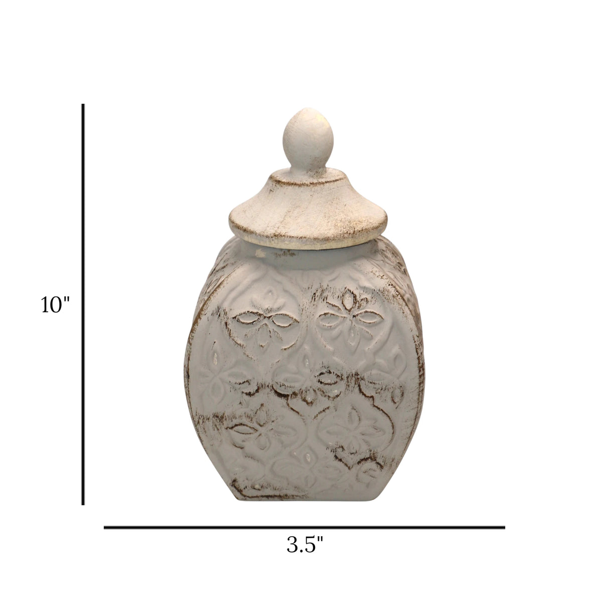 ceramic candy jar textured flower clay small china