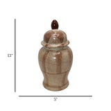 ceramic candy jar 2tone brown small china