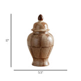 ceramic candy jar 2tone brown large china