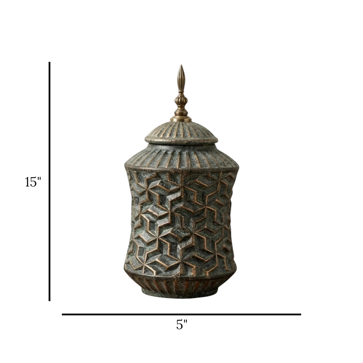ceramic candy jar textured green small china