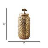 ceramic candy jar textured golden & brown large china