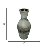 ceramic candy vase textured tint grey large china