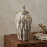 ceramic candy jar textured antique large china